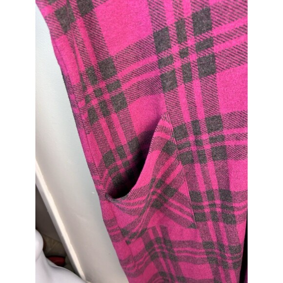 Soft Surroundings Women's Size 1X Paramount Plaid Dress Pink And Gray Cozy Soft - Picture 6 of 10